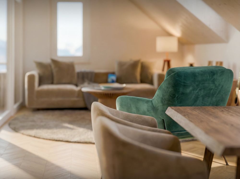 Exklusiv wohnen über den Dächern von Krummenau, stilvolle Neubauwohnung -  Bild 2