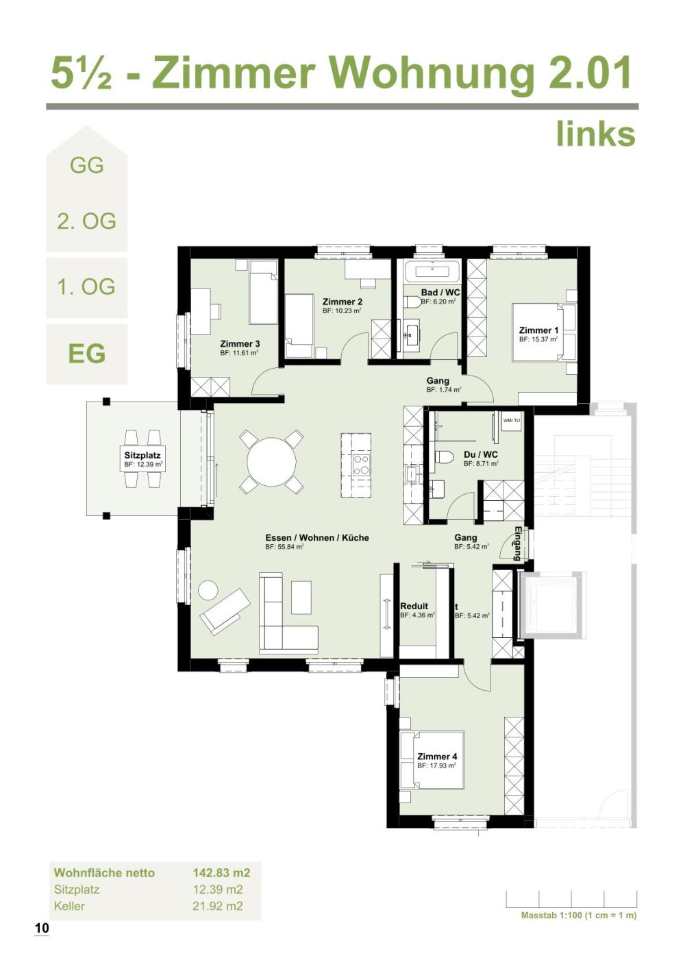 Grosszüge 5.5-Zimmerwohnung EG in modernem Neubau -  Bild 2