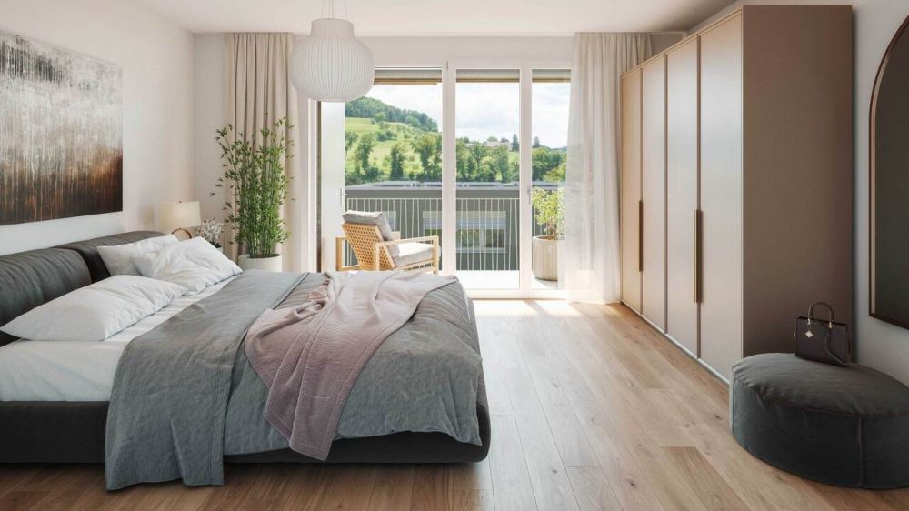 Baubewilligtes Projekt Gemsacker: 5.5-Zimmer-Doppelhaus B2 - Visualisierung