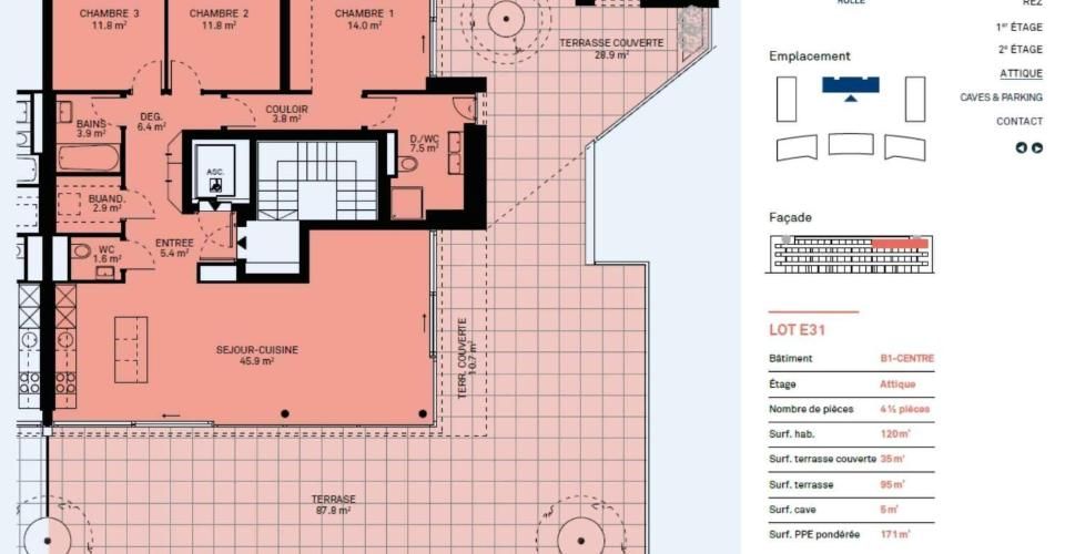 Magnifique attique neuf de 4.5 pièces – Rooftop exclusif - Appartement 4.5 pièces - image - 6