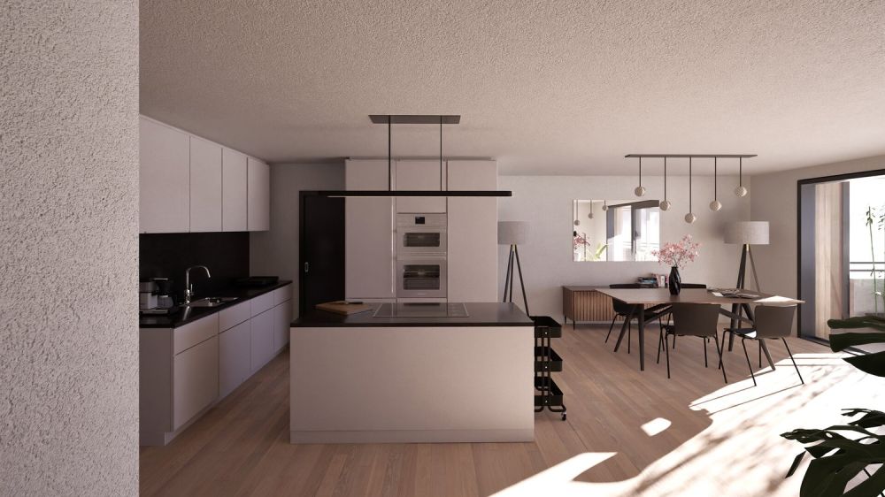 Attraktive 4.5-Zimmer-Neubauwohnung an sonniger Lage - Offene Küche