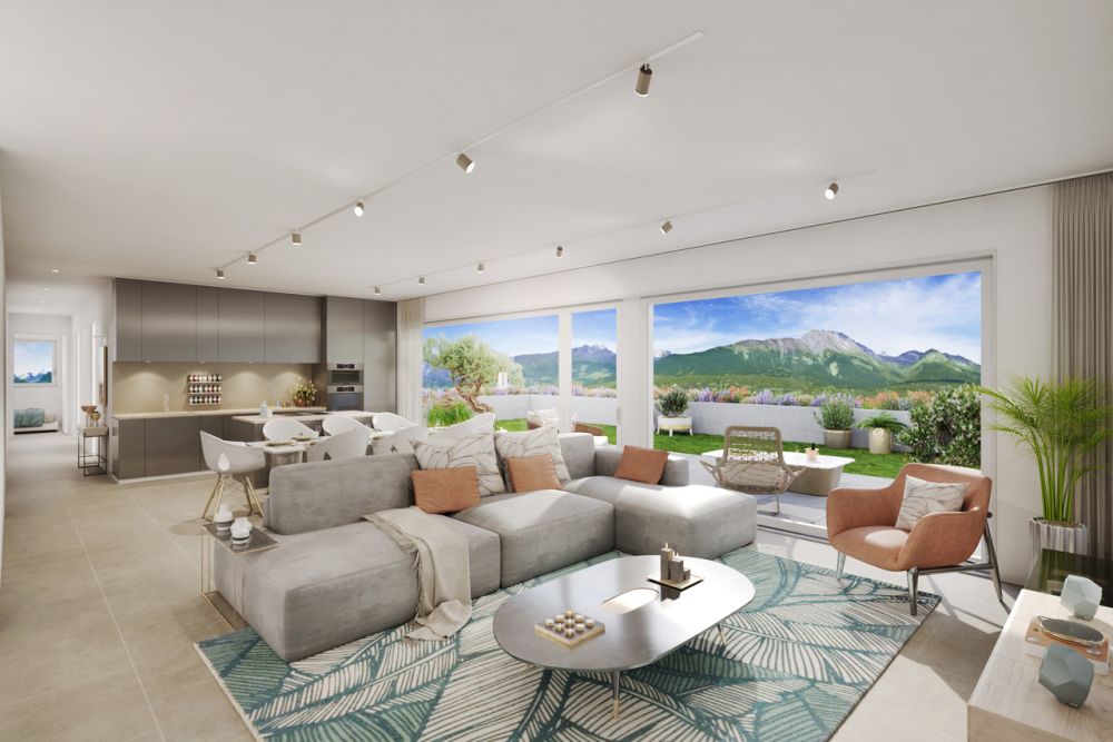 Appartements de standing en terrasse Résidence Maragnena - Lot 29 - Pièce de vie / Wohnraum / Living room