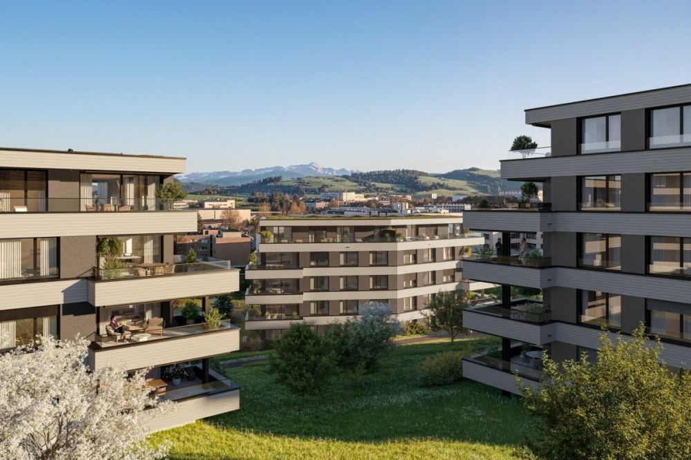Neubau "Obstgarten" - 3.5-Zi. Wohnung mit freiem Blick in die Landwirtschaftszone -  Bild 1