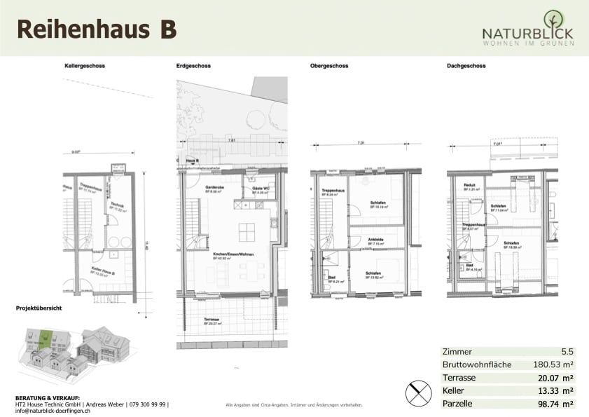 Modernes 5.5-Zimmer-Reihenhaus in ruhiger Dorfmitte von Dörf­lingen -  Bild 5