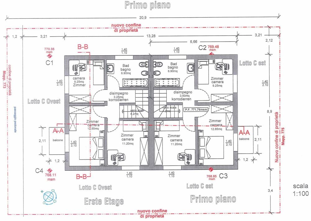 NUOVA COSTRUZIONE A FAIDO  CASA BIFAMILIARE 4,5 LOCALI CON GIARDINO E VISTA MONTAGNA - Image 4