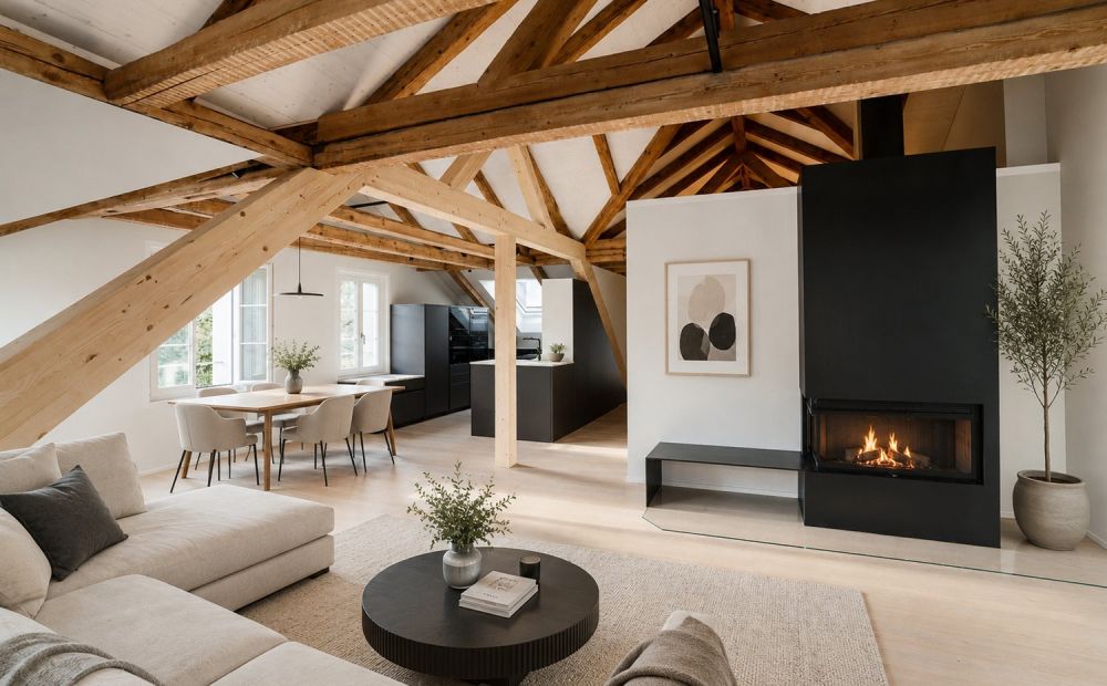 Exklusive 3.5-Zimmer-Dachwohnung im Rosengarten – Historischer Charme trifft modernes Design -  Bild 1