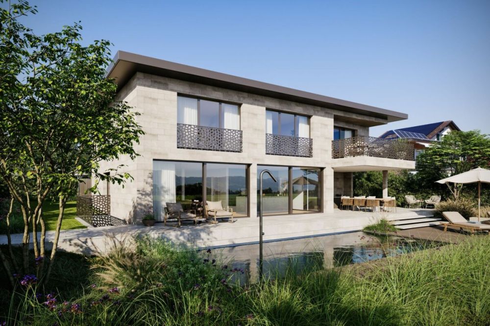 NEUBAU - Exklusives 6.5-Zimmer-Einfamilienhaus mit Pool -  Bild 1