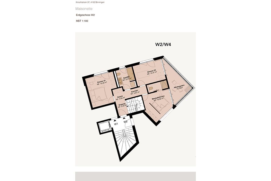 Helle und grösszügige 5.5-Zimmer-Maisonette-Wohnung mit Weitsicht und Garten - W2+4 -  Bild 8