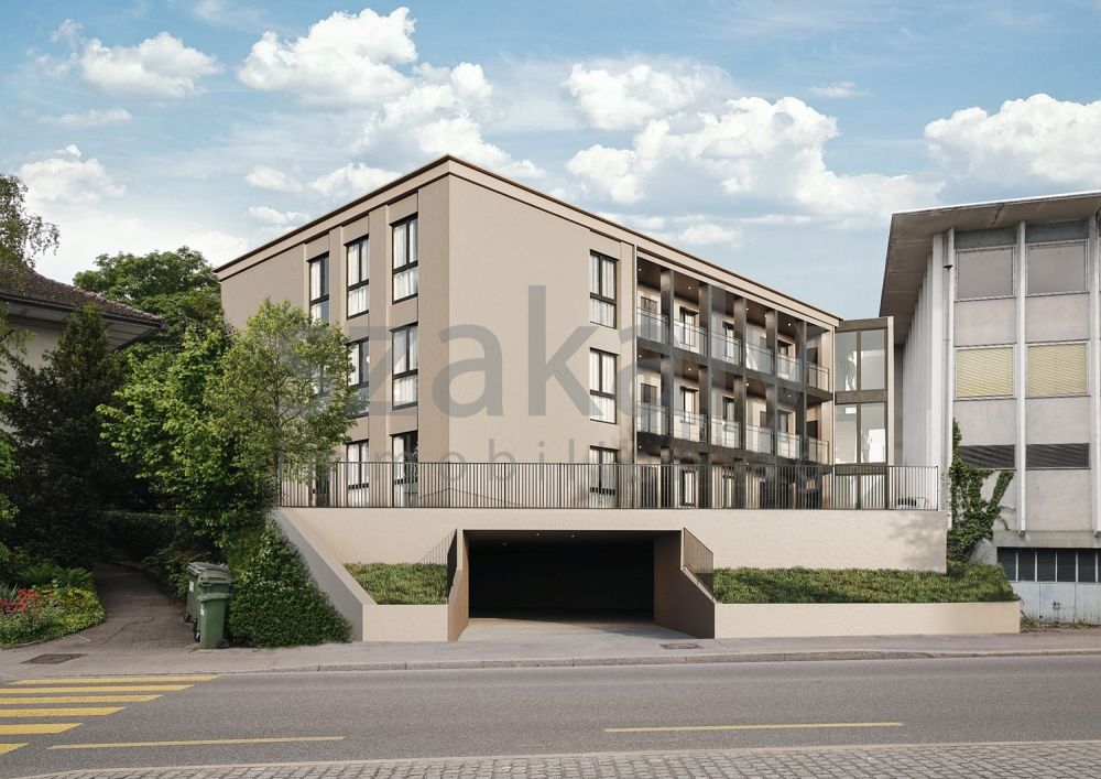 Neubau Mehrfamilienhaus mit saniertem Bürogebäude im Zentrum von Täuffelen -  Bild 1