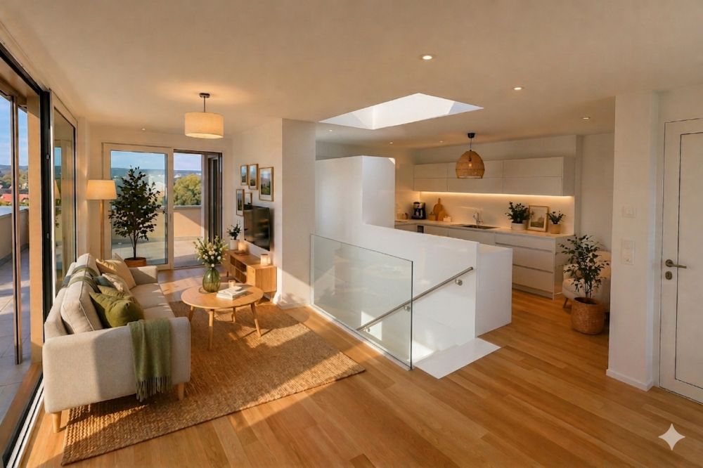 Prächtiges Duplex mit großer Terrasse von 32 m², hell und modern -  Bild 1