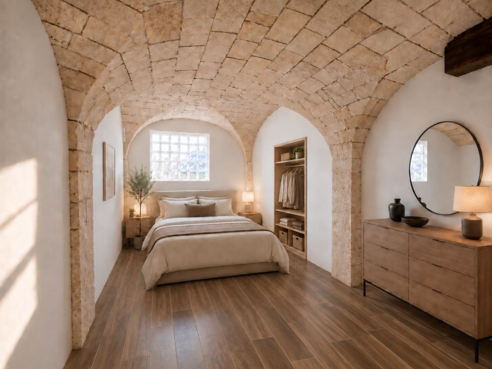 Appartement neuf - 3,5 pièces avec voûtes et terrasse de 48 m² - Chambre parents.png