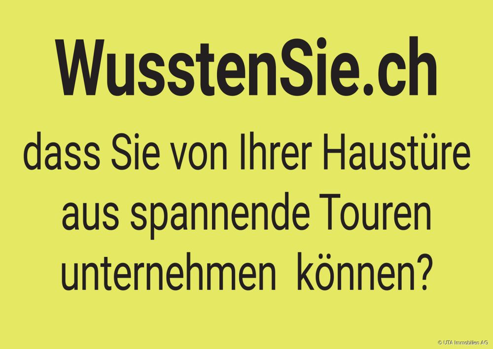 Naturnah, nachhaltig und gute Verbindungen, was will man mehr. - WusstenSie.ch