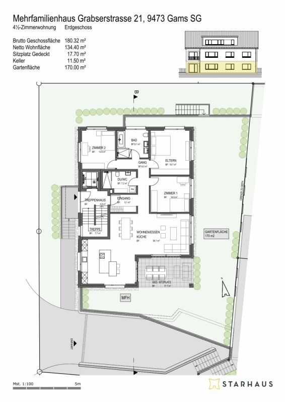 4 1/2-Zimmer Gartenwohnung in Gams -  Bild 7