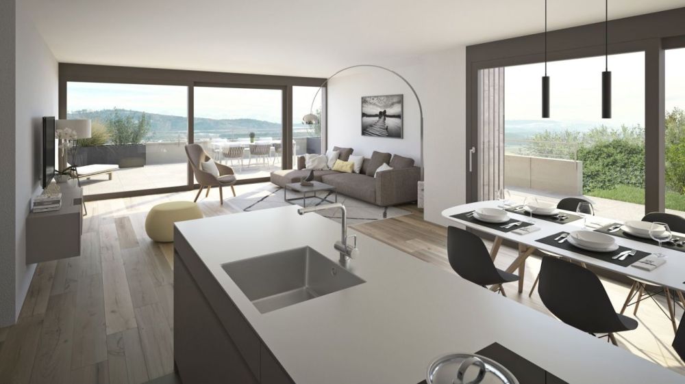 4½-Zimmer-Terrassenhaus mit Aussicht auf Alpen und Aarelandschaft - Bild 6