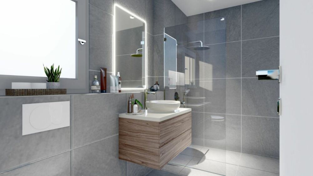 Neubau-Gartenwohnung Nr. 7: 2 Nasszellen, Sitzplatz, 110 m² Garten, Carport, Keller, WM/TU - Bild 2