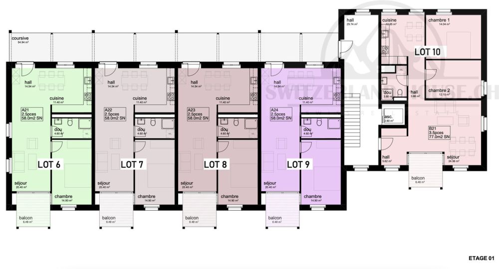 Magnifiques 4.5 pcs proche Sarine en basse ville de Fribourg - Premier étage
