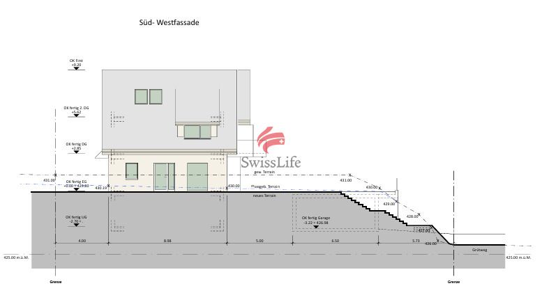 Ihr neues Domizil in der Steueroase.... - Süd-West-Fassade