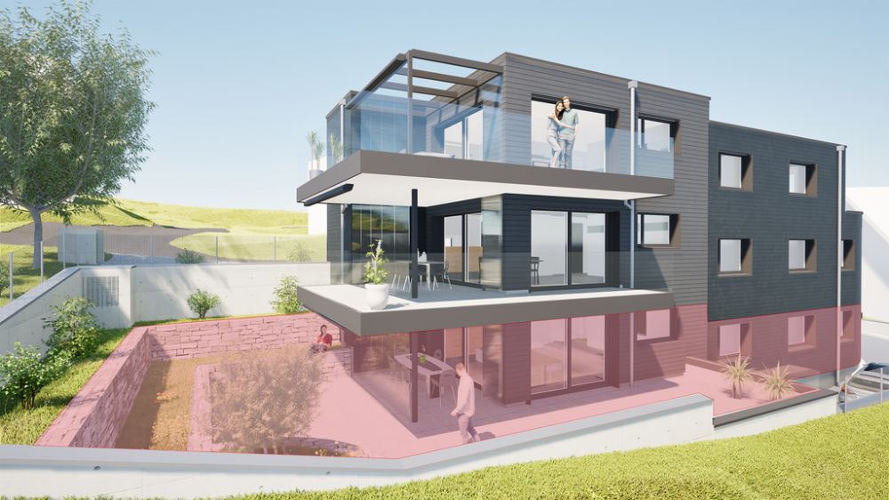 Exklusive 4.5 Zimmer Gartenwohnung mit Fernsicht (Neubau) - Südseite