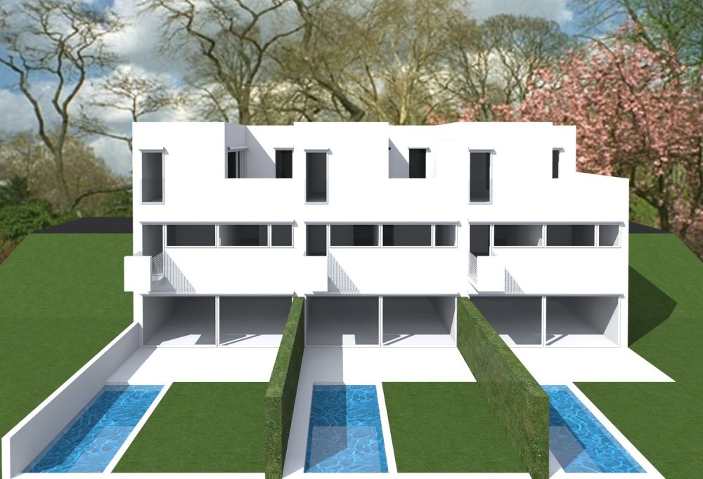 Moderna casa contigua con giardino a Villa Luganese -  Bild 1