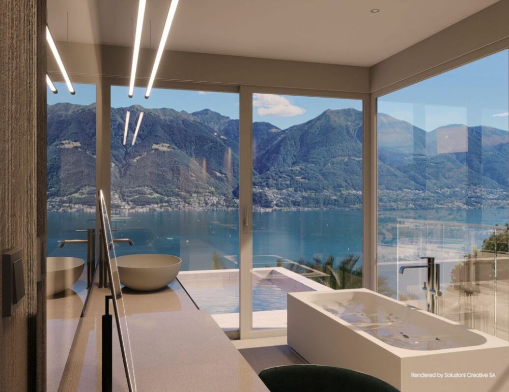 Villa da sogno in posizione unica con imprendibile vista lago, wellness e piscina -  Bild 11