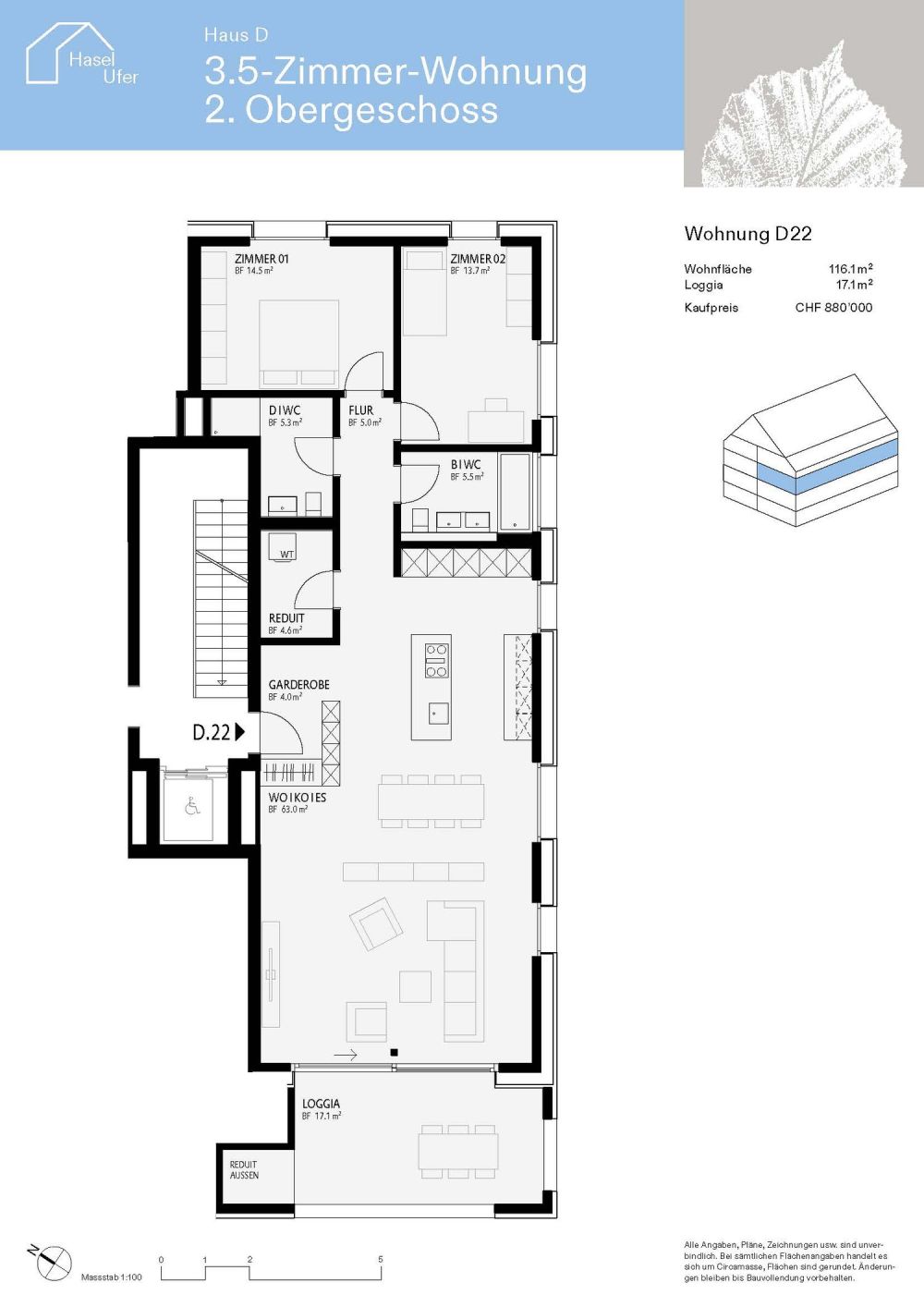 www.hasel-ufer.ch   Wohnung D22 -  Bild 4