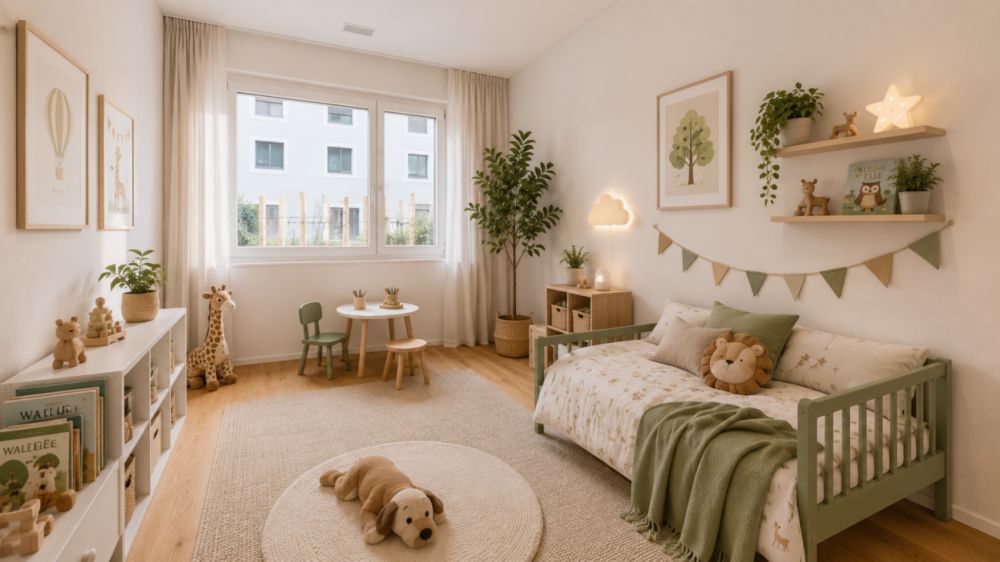 Exklusive 5.5-Zimmer-Gartenwohnung an bester Lage - Zimmer 3 "Kinderzimmer"