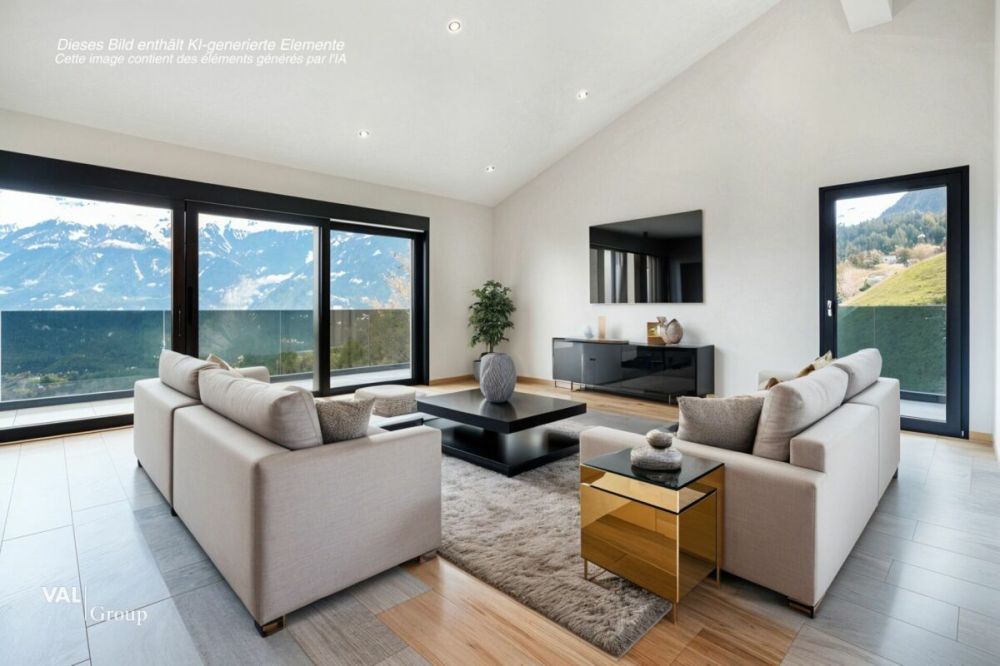 Architecture moderne et vue imprenable sur les Alpes valaisannes - Bild 2