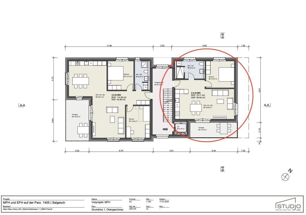 Neubauprojekt: Moderne 2.5-Zimmer-Wohnung mit Terrasse in Salgesch -  Bild 2