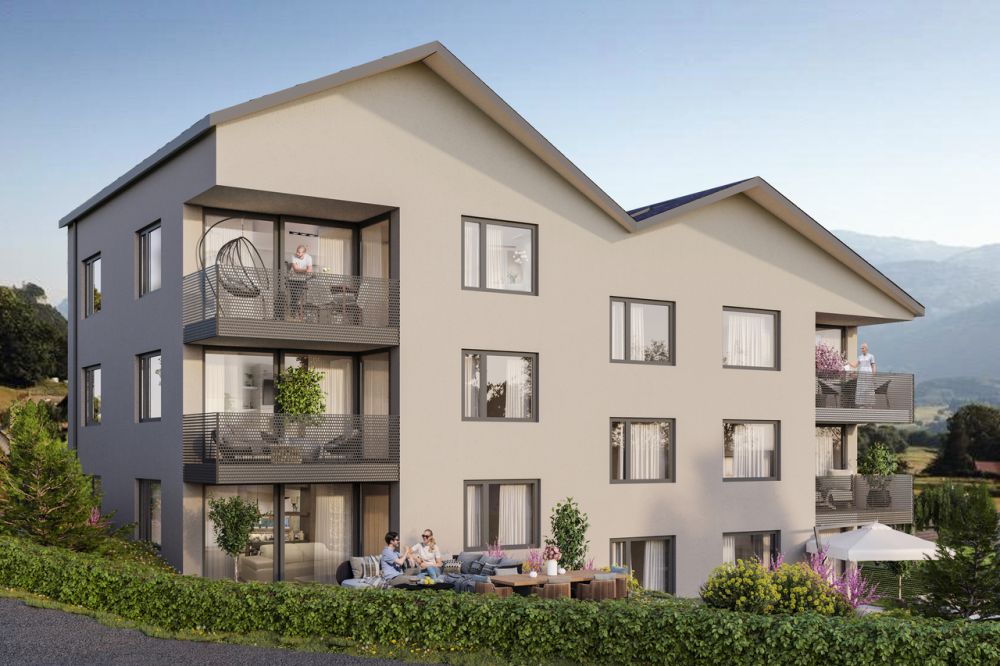 DUPLEX MIT LOGGIA - PANORAMABLICK - EXKLUSIVITÄT - BAUPROJEKT GESTARTET - Façade Sud