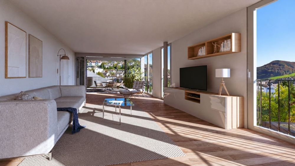 Baubewilligte 3.5-Zimmer-Wohnung mit Terrasse, Garten, Carport, Lift und traumhafter Aussicht -  Bild 4