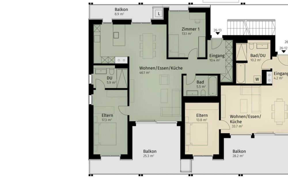 142 m² | 3.5-Zi.-Wohnung im 1. OG | Erstbezug -  Bild 10