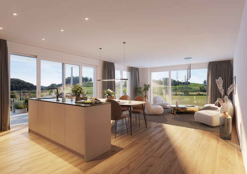 Exklusive 4.5-Zimmer-Wohnung mit zwei Balkonen – Natur und Stadt vereint -  Bild 1