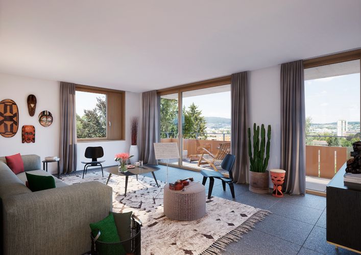 Zürich Dielsdorf Regensdorf Luxuriöse 5 Zimmer Geschoss-Wohnung