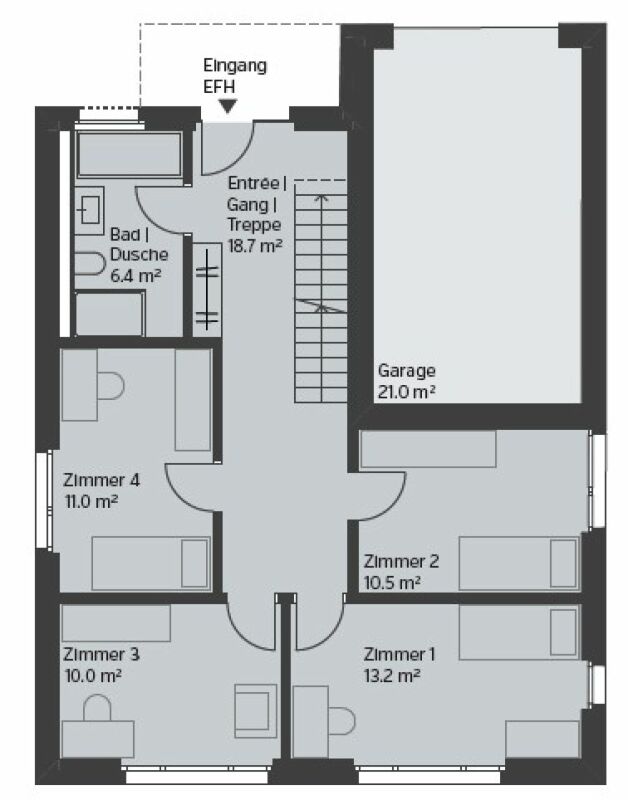 EINFAMILIENHAUS - UNTERDORF MÖNTHAL - Zeitgemässe Architektur mitten im Grünen - Bild 4