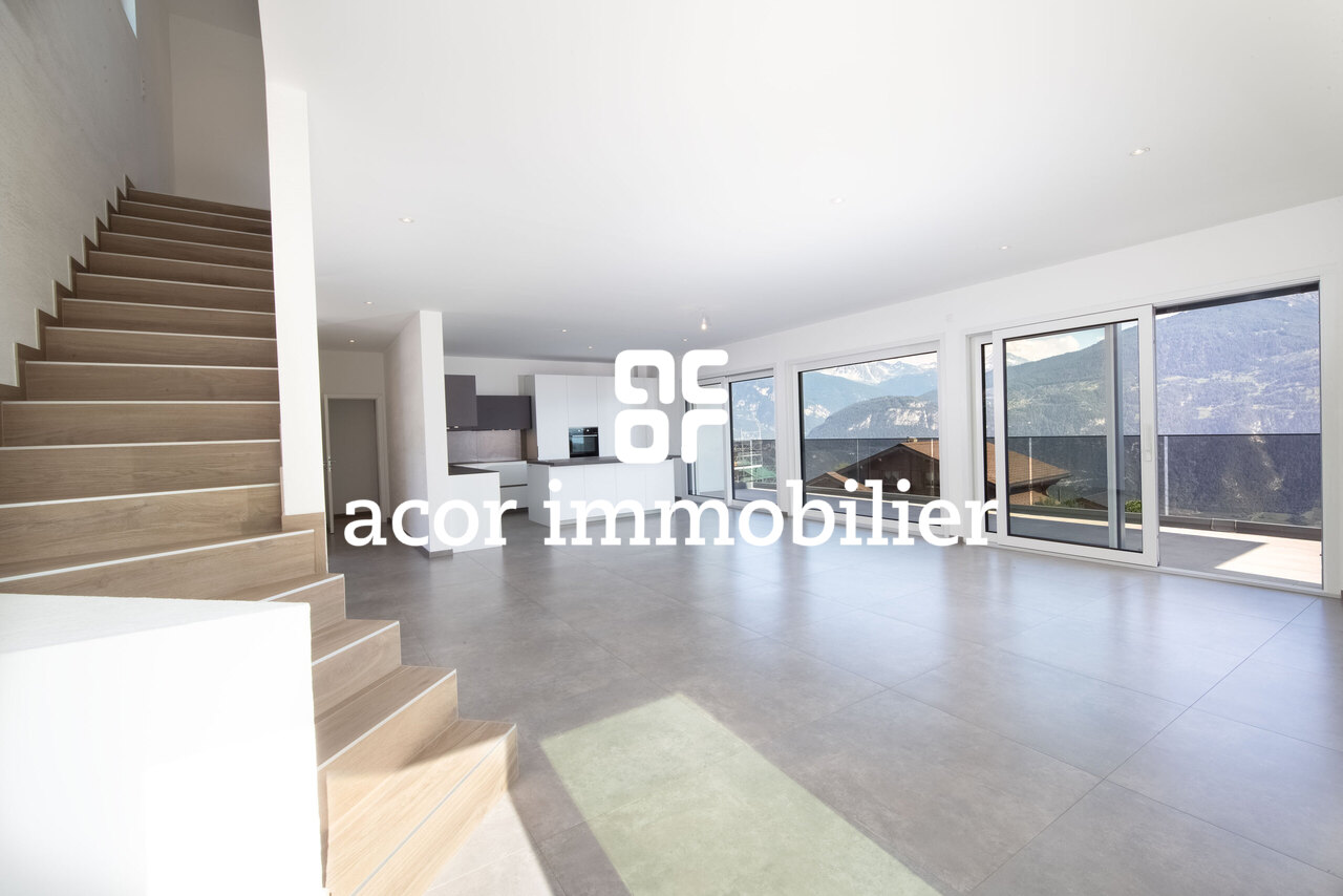 Villa Saphir B - Résidence 5.5 pièces de standing à Chermignon - Living + Cuisine