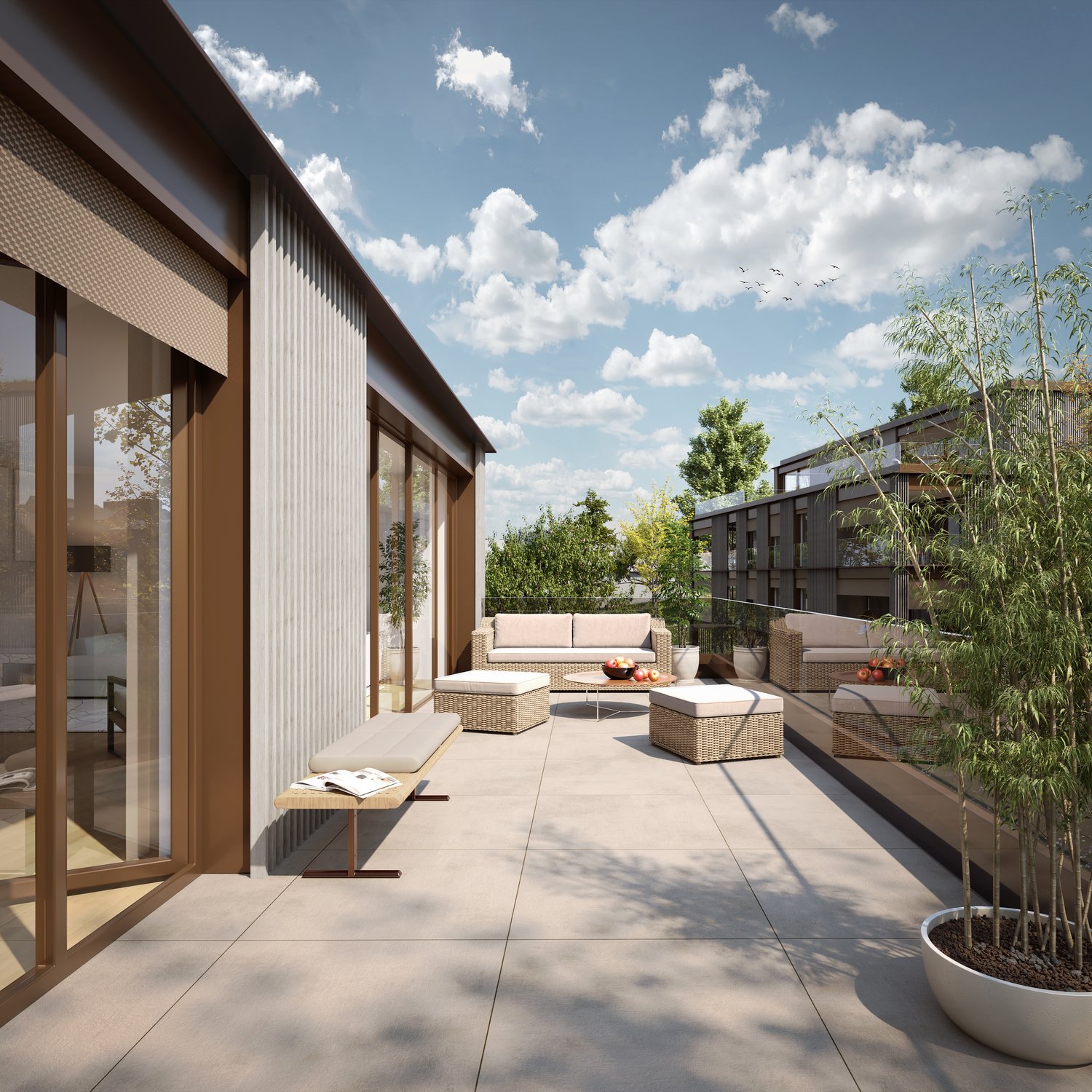 Perfekte Balance zwischen Luxus und historischem Charme - Terrasse