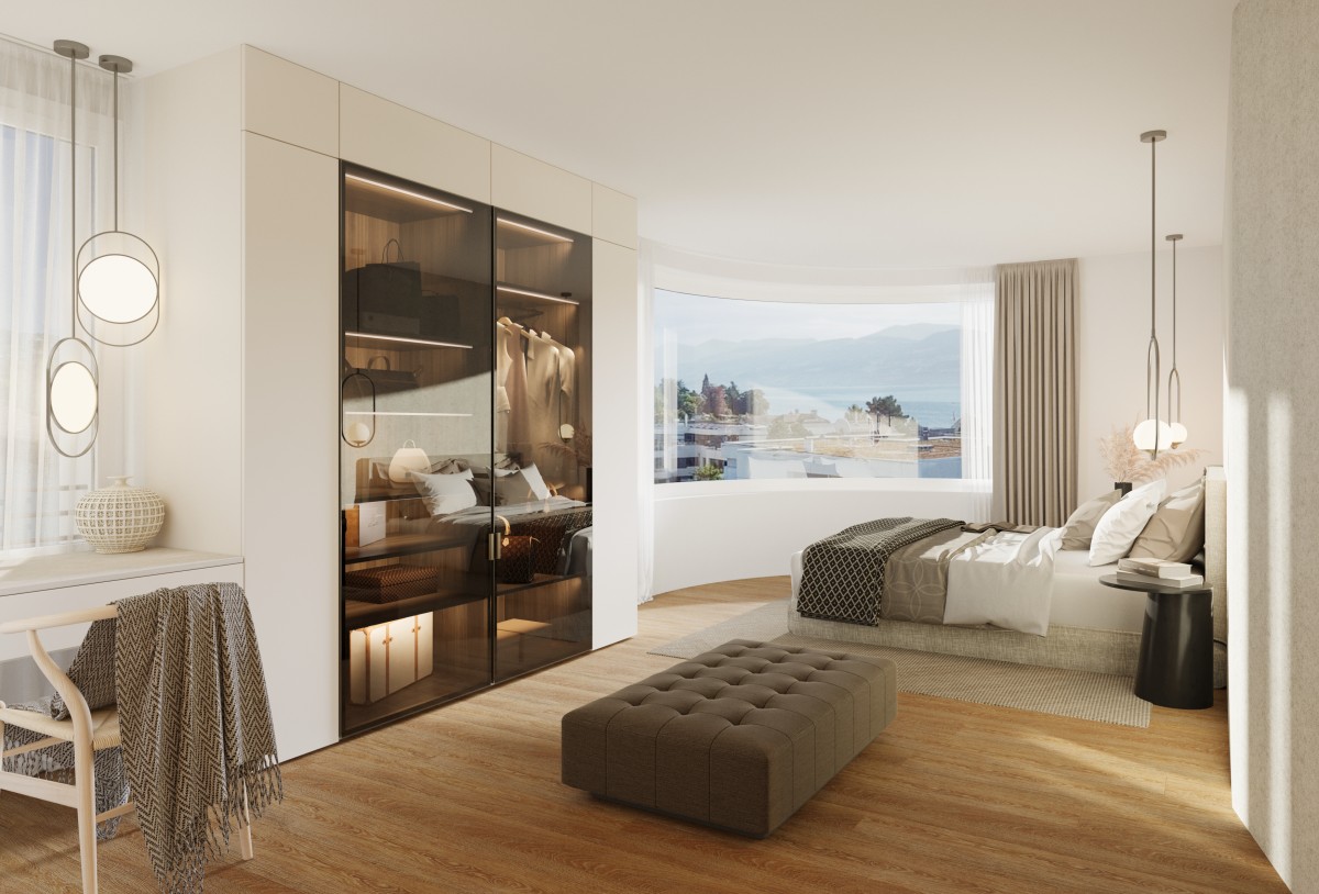 3.5 Zimmer Terrassenwohnung - Baubewilligung Erteilt - Masterbedroom Geschosswohnun