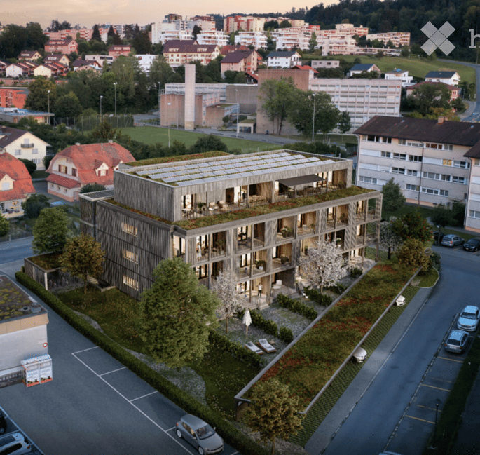 2.5 Zimmerwohnung in Ostermundigen - Veranda, Terrasse und Gartenplatz -  Bild 7