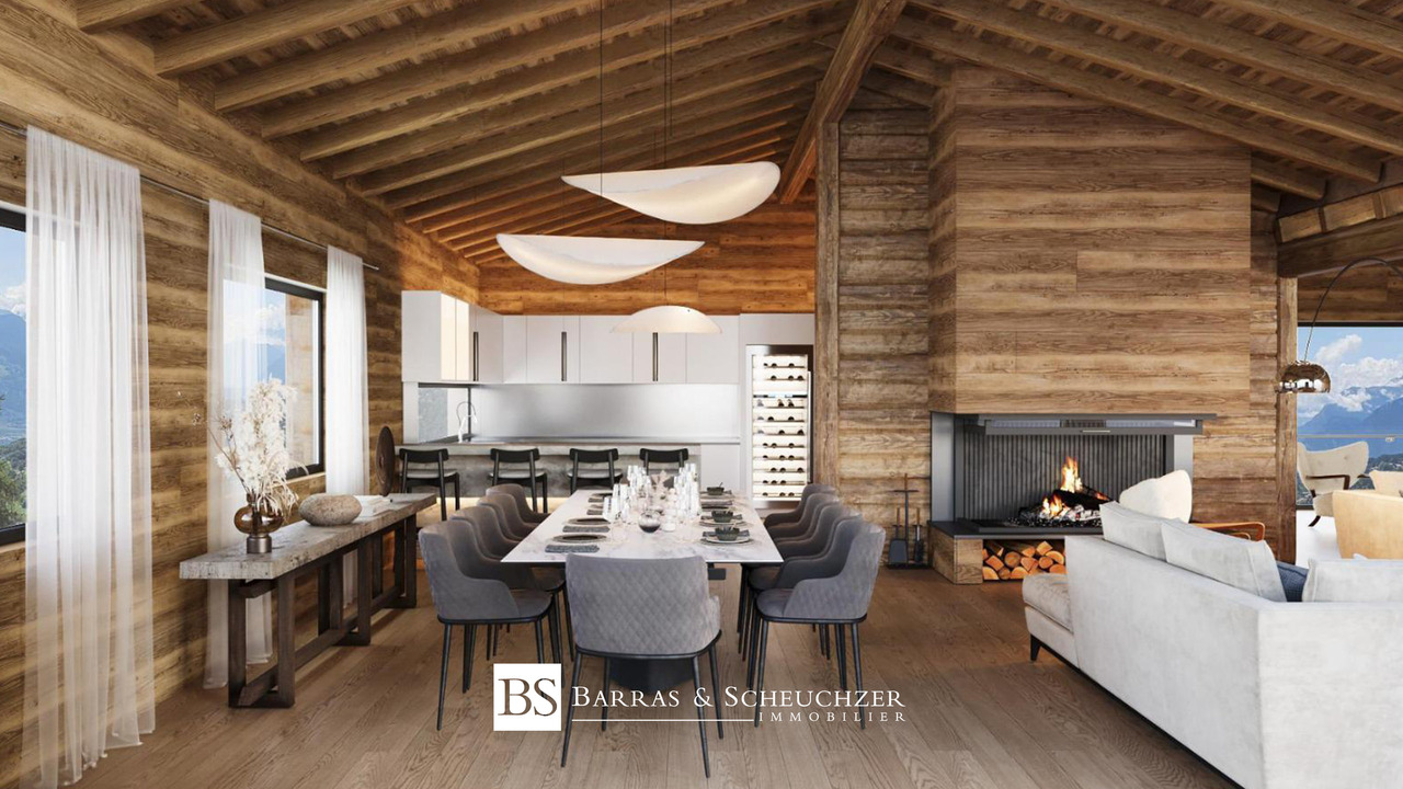 Luxueux chalet en construction de 195m2 nets - Salle à manger