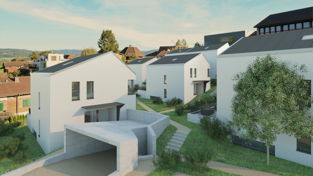 Projekt Hanfgartenweg mit 6 freistehenden Einfamilienhäusern (Haus 6) - Visualisierung