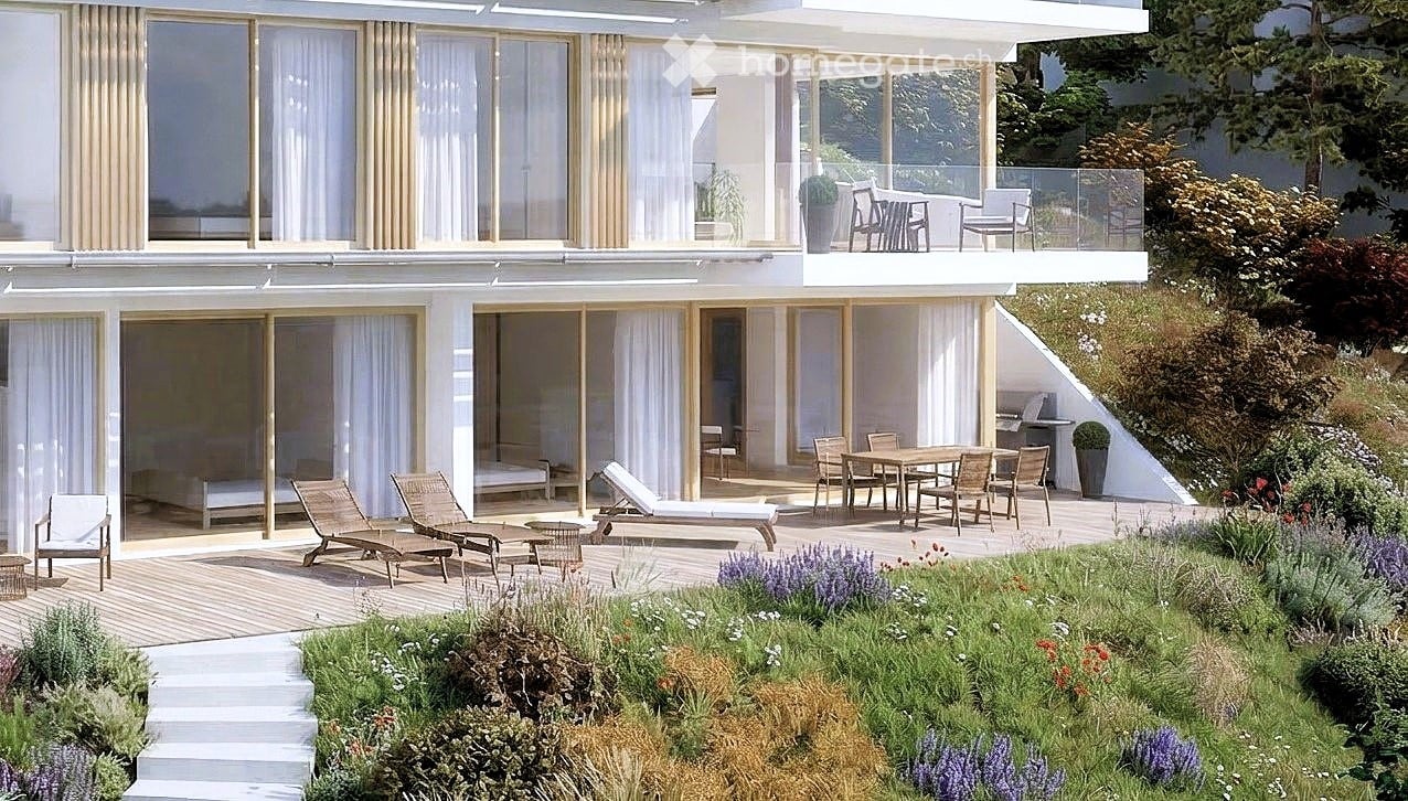 Luxus 3.5-Zimmer-Wohnung im Erdgeschoss mit Sitzplatz 2 km vom Wildegg Zentrum -  Bild 1