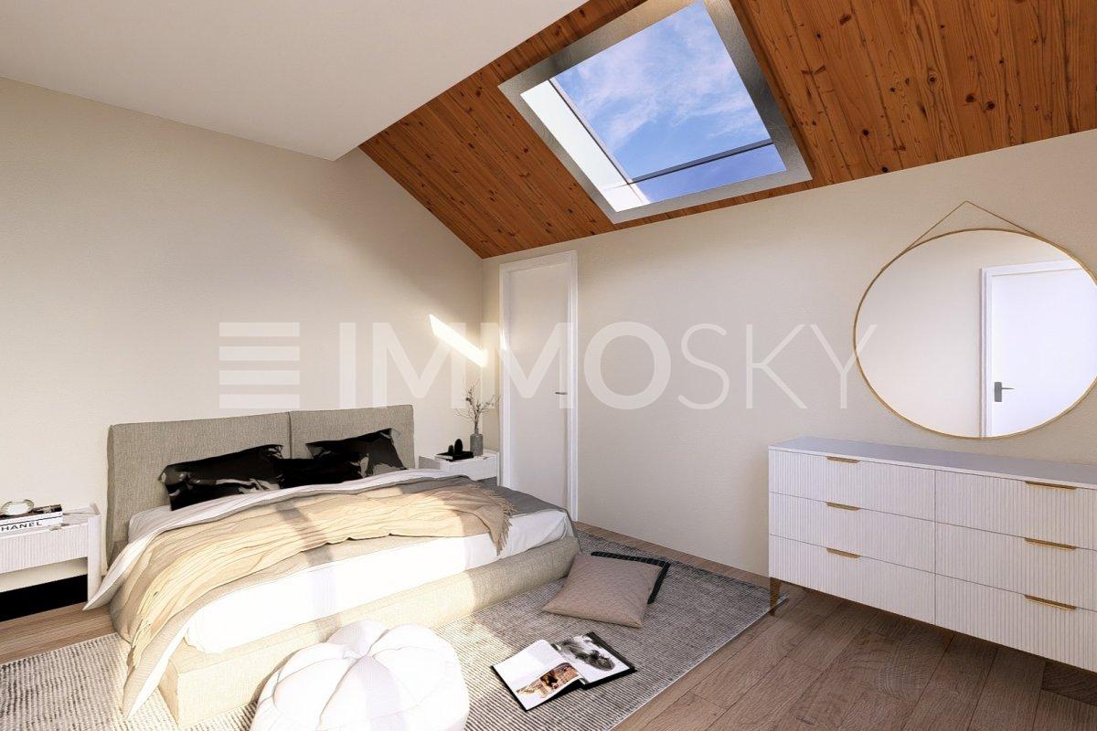 EXCLUSIVITÉ ! Charmant 3,5 pièces au dernier étage ! - Chambre de 15 m2 donnant sur un dressing