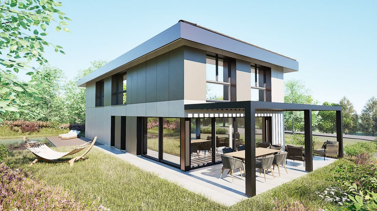 A GIEZ, splendide maison individuelle de 5 pièces avec deux terrasses (clés en main) - Vue pergola