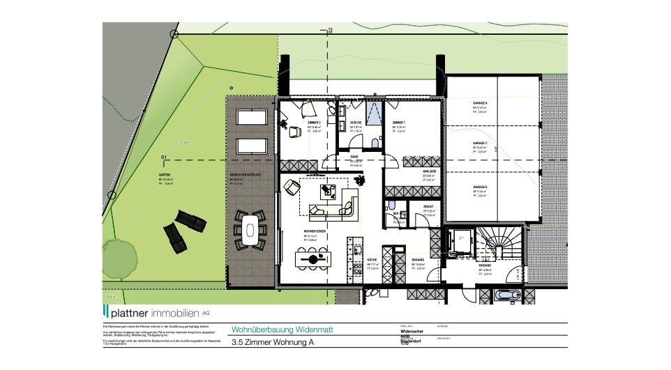 3.5 Zimmer EG-Wohnung mit 112m2 Landanteil/ 35m2 deckter Sitzplatz - Bild 9