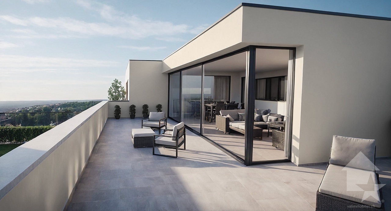 Magnifique projet d'attique de 215 m2, garage double et terrasses ! -  Bild 1