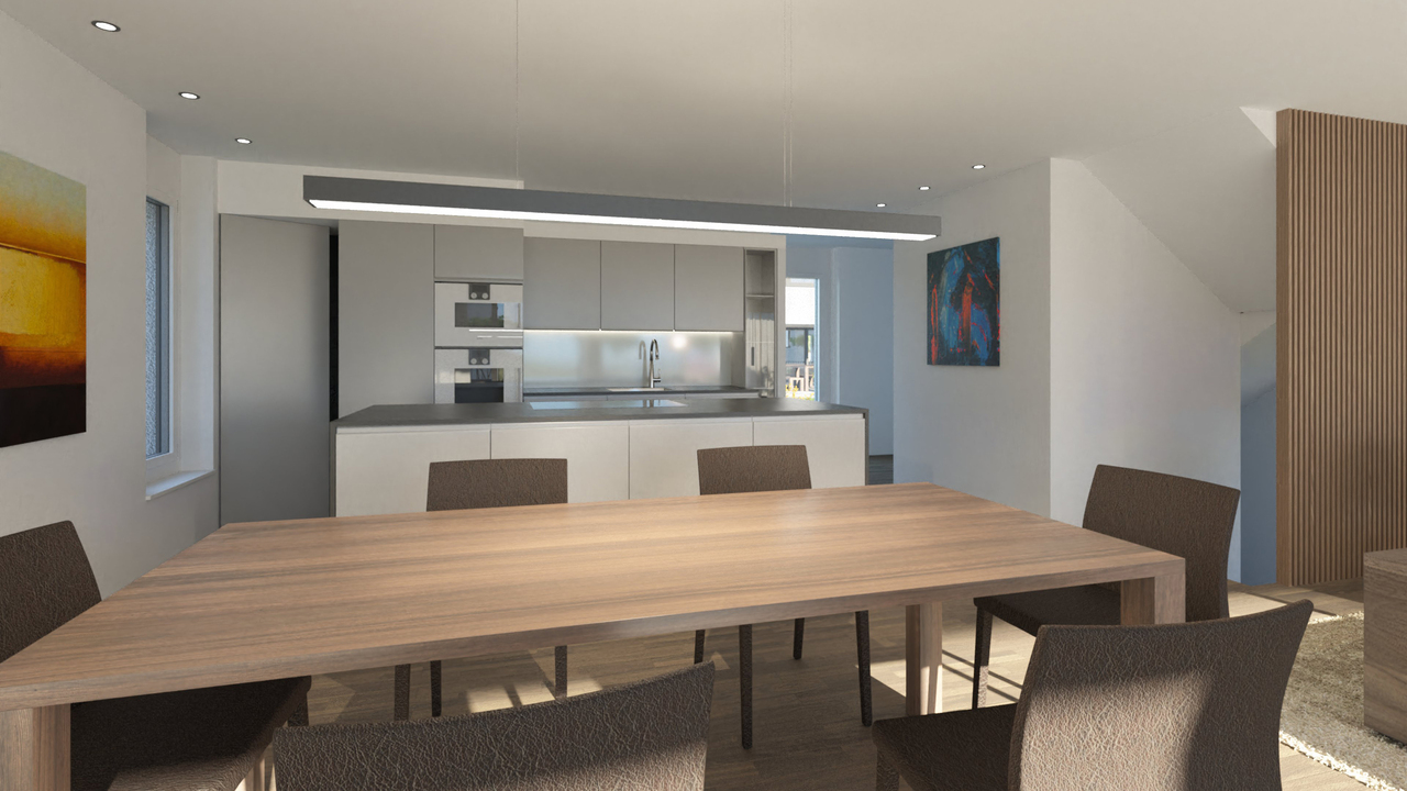 Projekt Hanfgartenweg mit 6 freistehenden Einfamilienhäusern (Haus 2) - Visualisierung