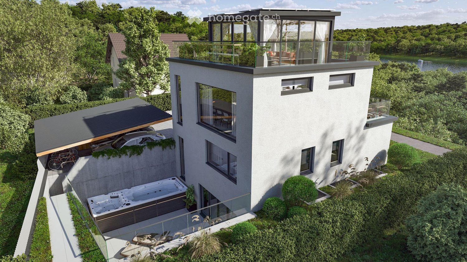 Modernes 6.5-Zimmer-Einfamilienhaus mit Pool und Wellness-Bereich in Feuerthalen - Bild 4