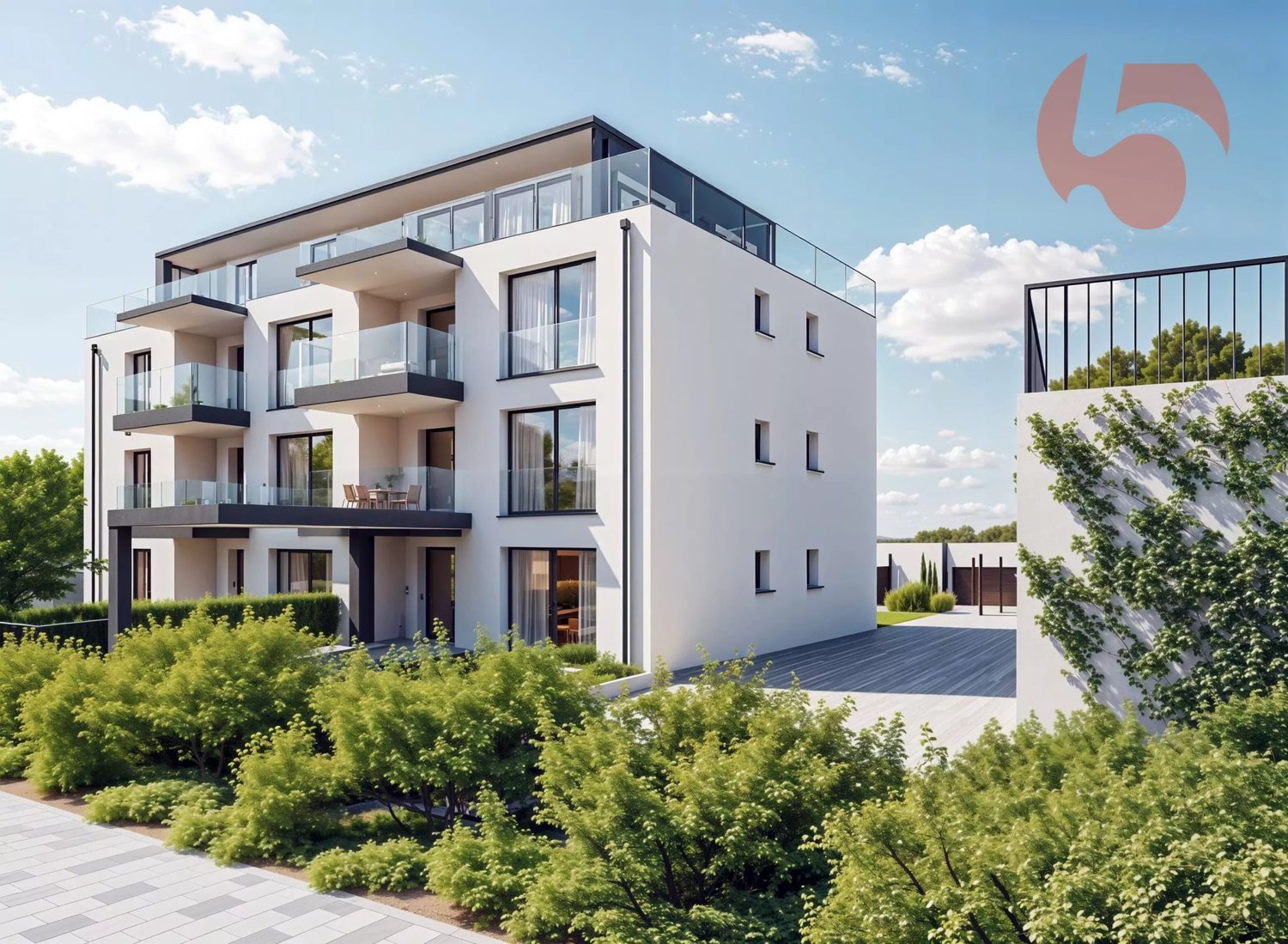 Bel appartement de standing au rez-de-chaussée dans immeuble contemporain aux lignes épurées ! - Bild 4