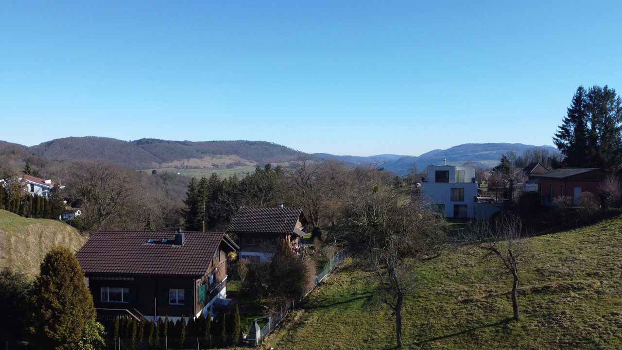 Projekt Hanfgartenweg mit 6 freistehenden Einfamilienhäusern (Haus 6) - Drohnenaufnahme
