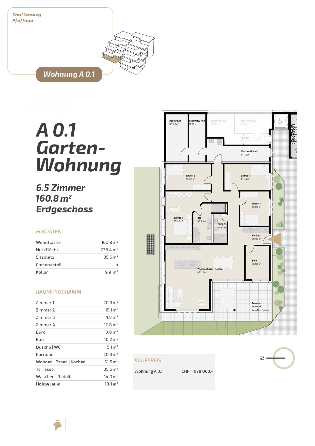 Moderne Gartenwohnung mit viel Raum, Terrasse, Naturblick und tiefen Nebenkosten -  Bild 3